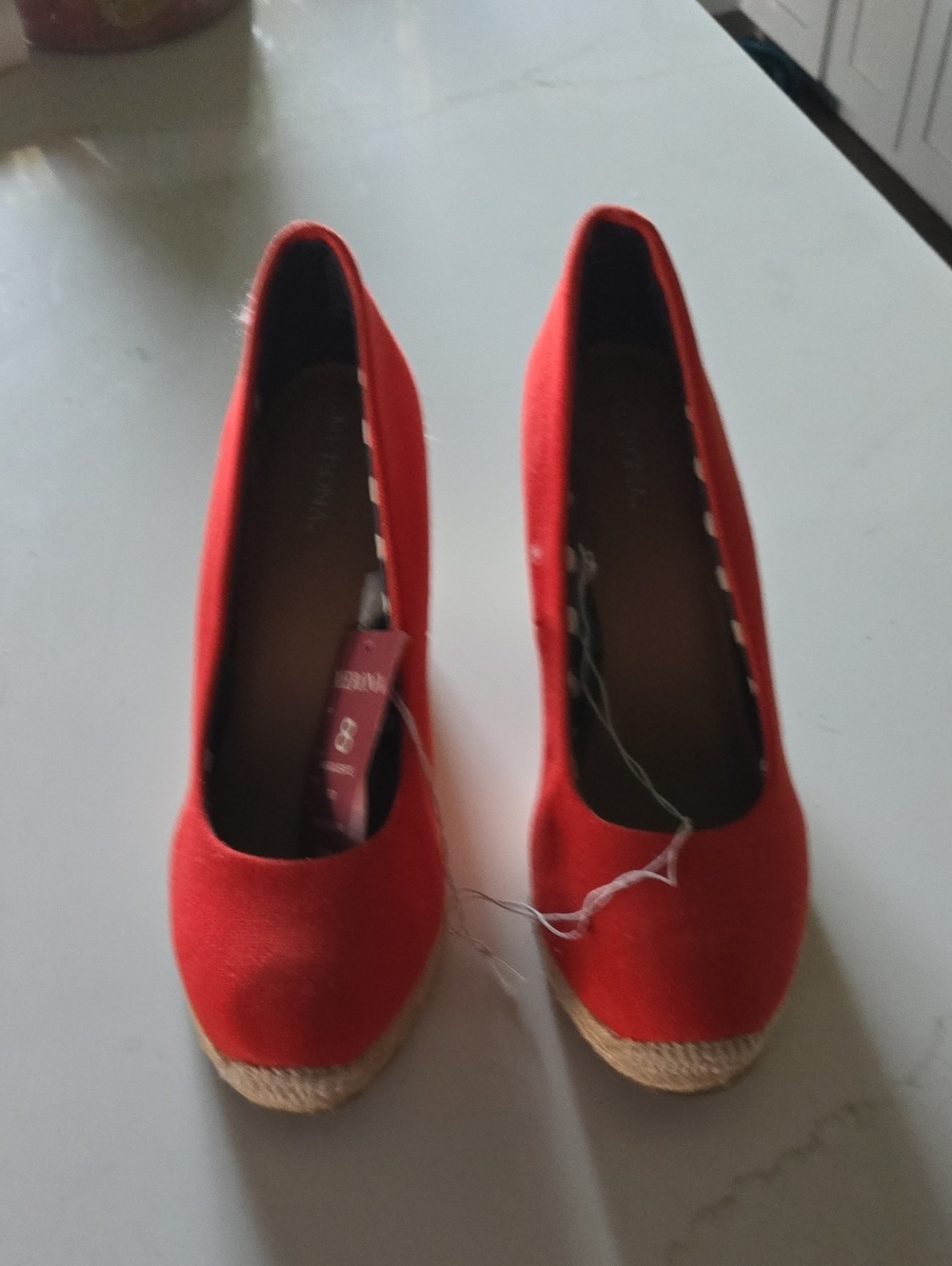 Merona Red Women’s Espadrille Wedge Pumps